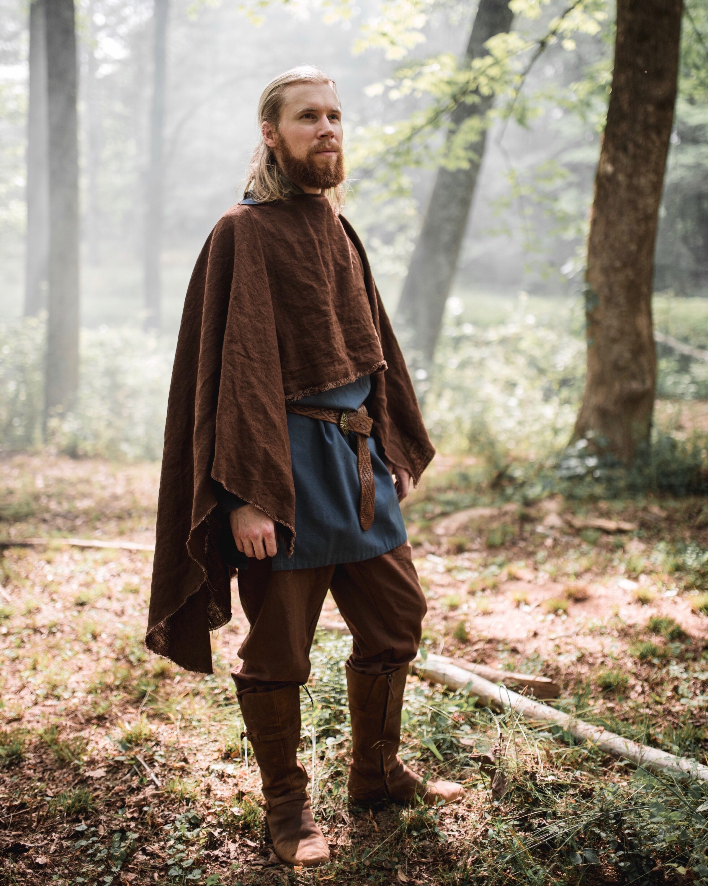 Medieval Wanderer's Cape - Linen