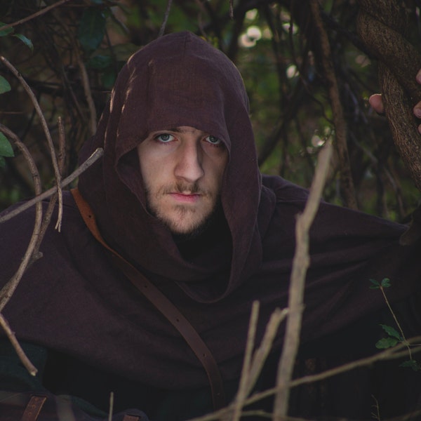 Assassin's Cloak - Medieval Linen Cape