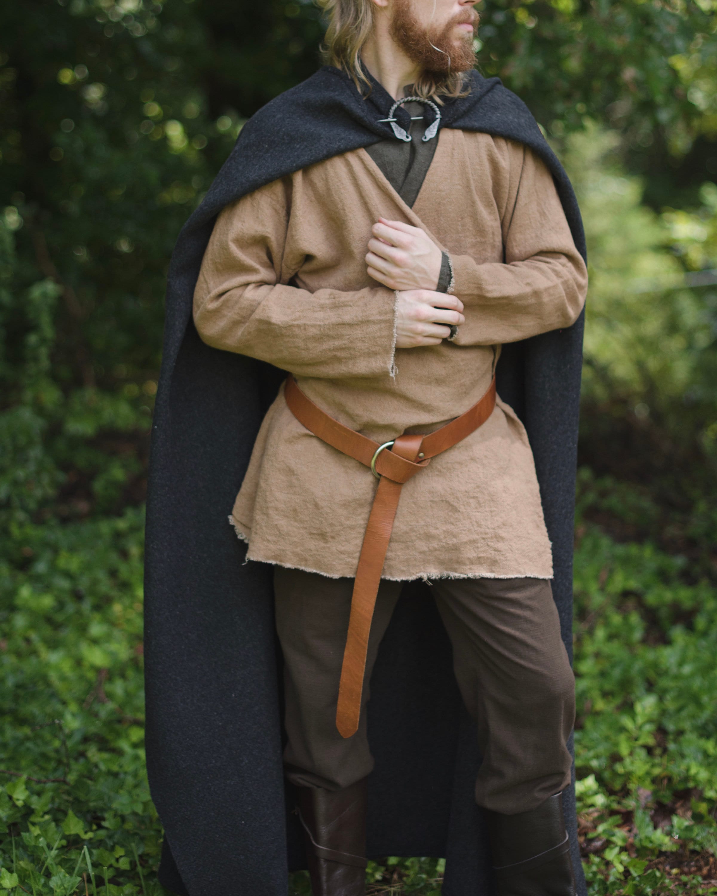 Northman Wool Viking Cloak with Brooch