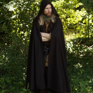 Wool Ranger Cloak Medieval and Fantasy Cape image 9