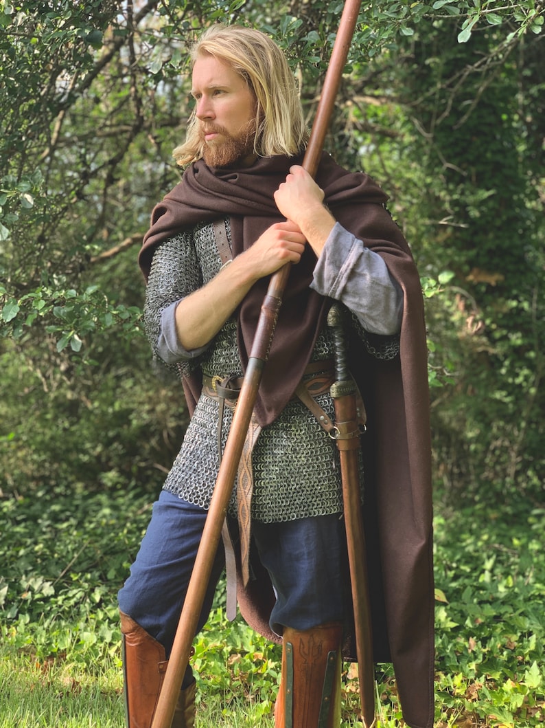 Northman Wool Viking Cloak With Brooch - Etsy