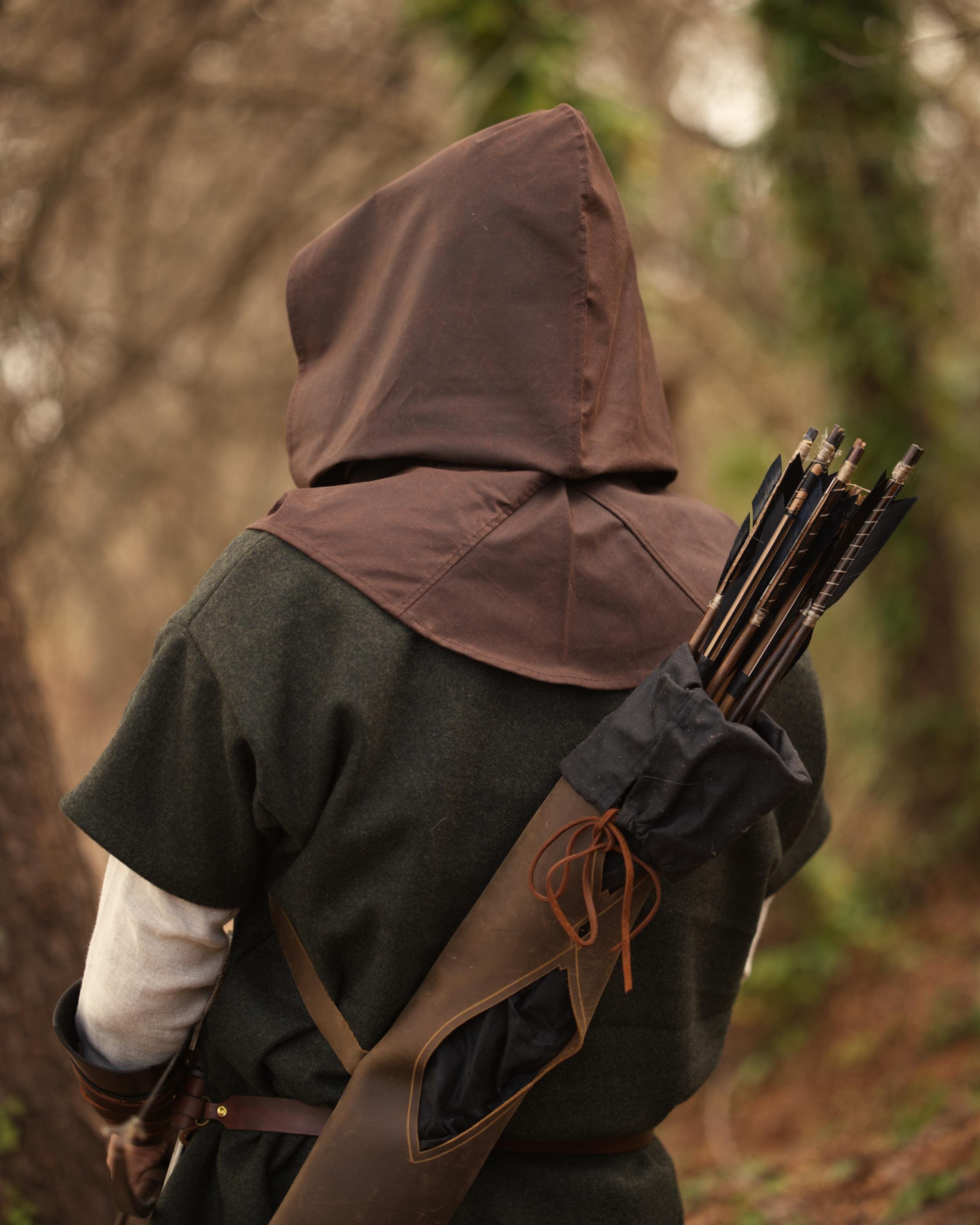 Waxed Canvas Ranger Hood - Medieval Hood Water Resistant! - Etsy