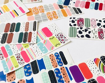 COMPLETE Nail Wrap Bundle, 14 Designs, Nail Stickers, Nail Polish Strips, Womens Nail Wrap, Gift for her, Birthday gift, girlfriend gift