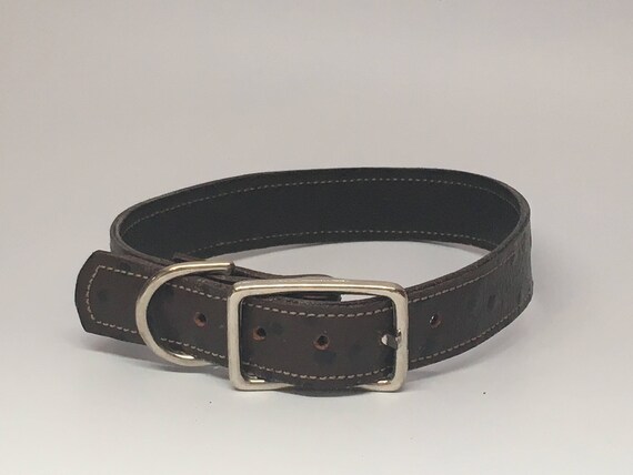 etsy leather dog collar