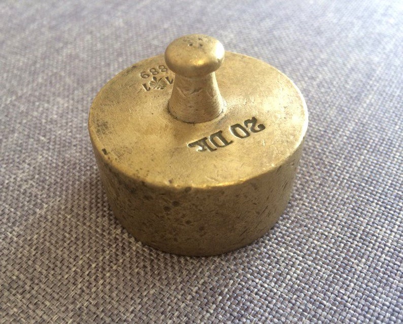 old Austria balance scale weighting small Antique bronze weight 200 gram