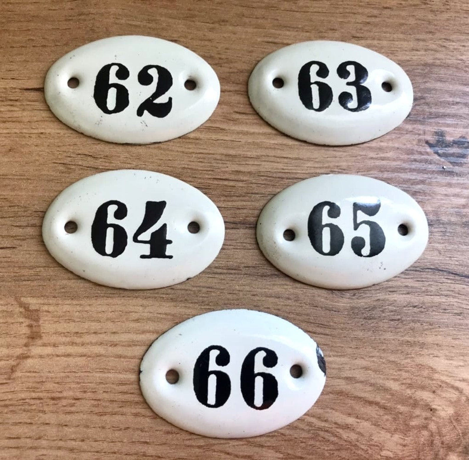 Apt door numbers plates vintage Soviet enamel metal small Etsy