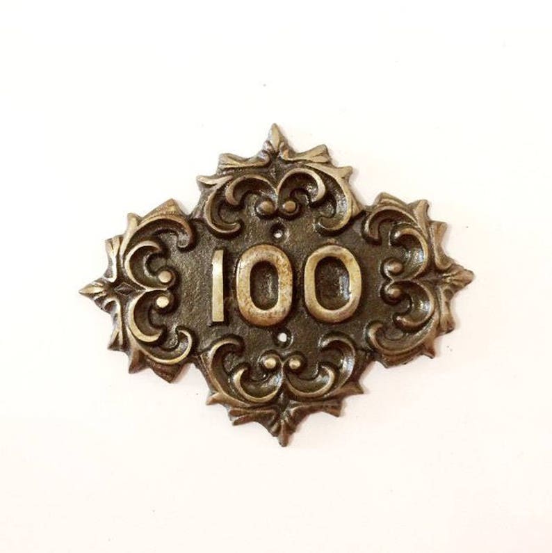 Soviet Cast Iron Door Number Sign 100 Vintage USSR Made Apt Etsy