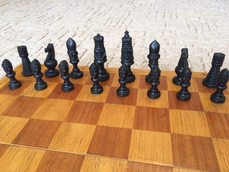 Religious chess set Plastic spiritual chess vintage Soviet Etsy