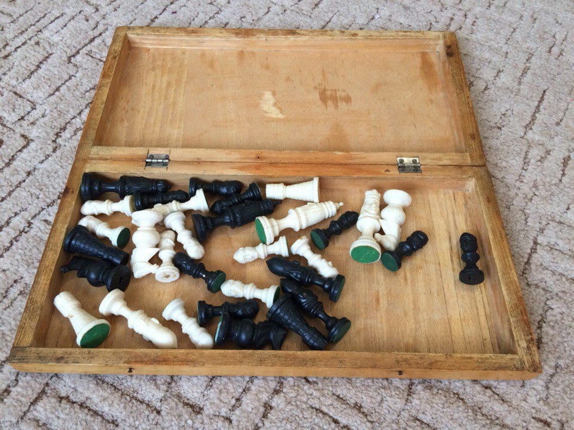 Religious chess set Plastic spiritual chess vintage Soviet Etsy