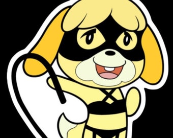 Majestic Isabelle ステッカー Animal Crossing: After Dark Vinyl Sticker - Isabelle - Etsy UK