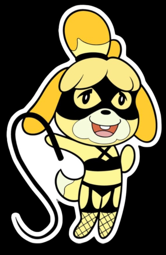 Animal Crossing: After Dark Vinyl Sticker - Isabelle - Etsy