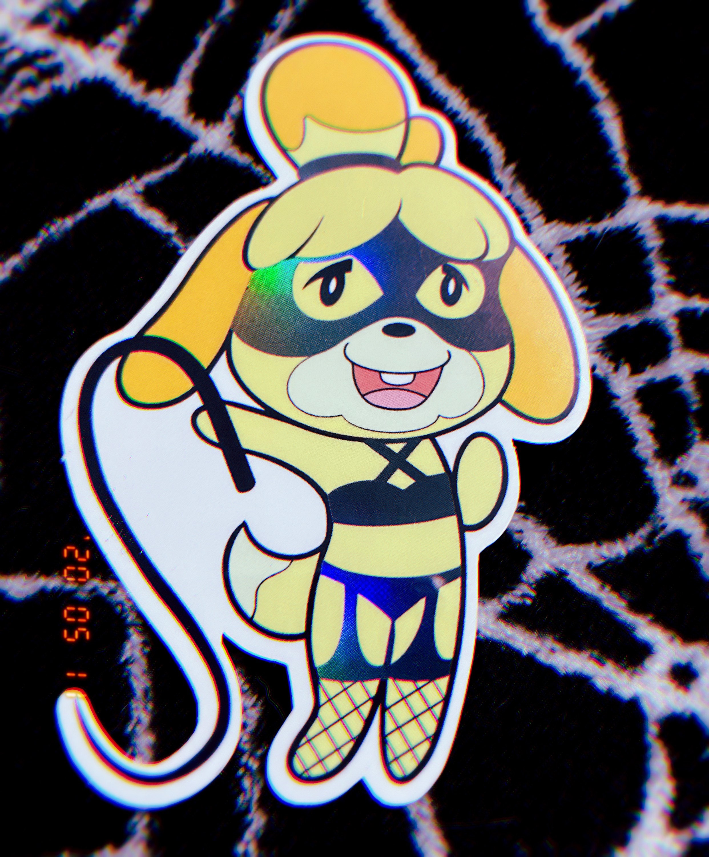 Animal Crossing: After Dark Vinyl Sticker - Isabelle - Etsy