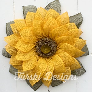 Sunflower Wreath, Fall Wreath, Floral Wreath, Sunflower,Door Wreath, Front Door Decor, Sunflower Wreath for Front Door-3D Center