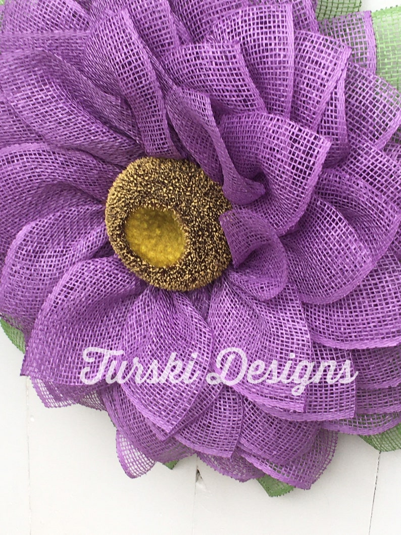 Sunflower Wreath Lavender Flower Wreath Lavender Wreath Etsy