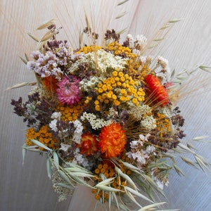 Dried flower bouquet , Dried Flowers Fall Colors , Wedding Flowers , Rustic flower bouquet , Natural flower decor , Rustic Wedding Decor image 2