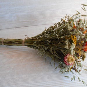 Dried flower bouquet , Dried Flowers Fall Colors , Wedding Flowers , Rustic flower bouquet , Natural flower decor , Rustic Wedding Decor image 6