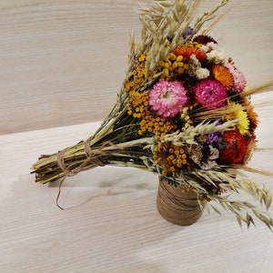 Dried flower bouquet , Dried Flowers Fall Colors , Wedding Flowers , Rustic flower bouquet , Natural flower decor , Rustic Wedding Decor image 10