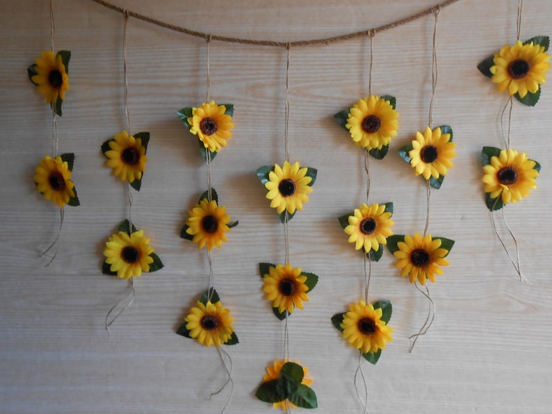 Sunflower Wedding Decor Sunflower Garland Bridal Shower image 0