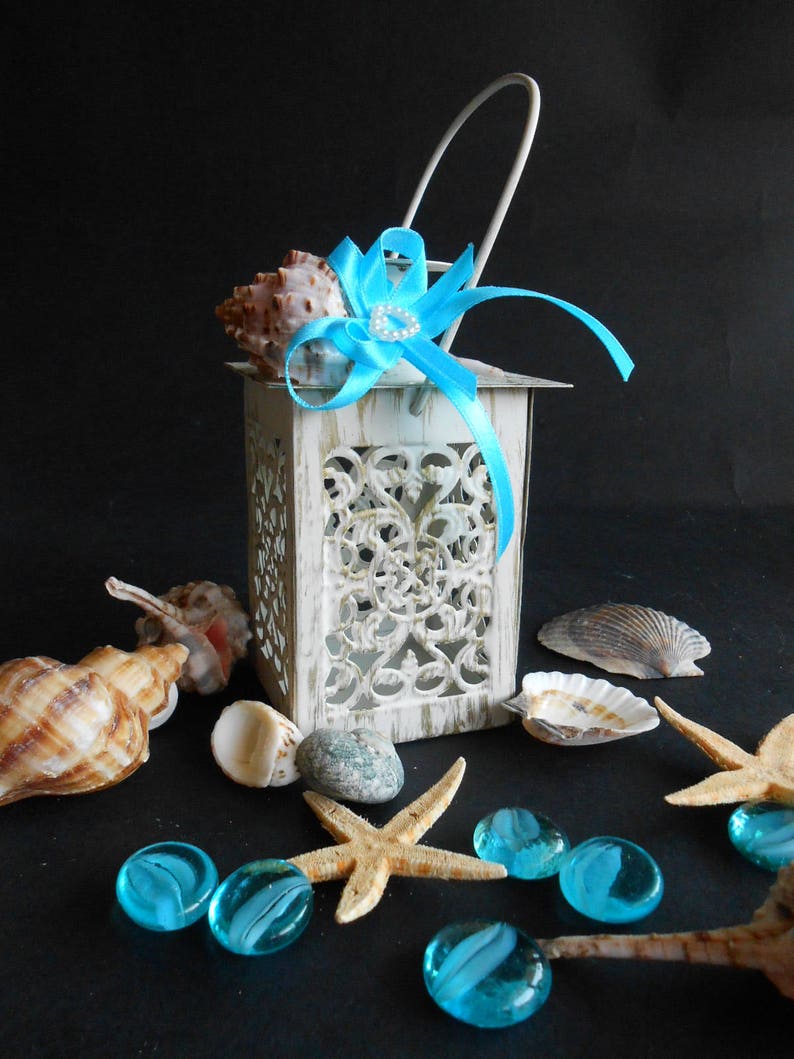 Set of 10 Sea Shells Mini Lanterns Beach Wedding Decor Etsy