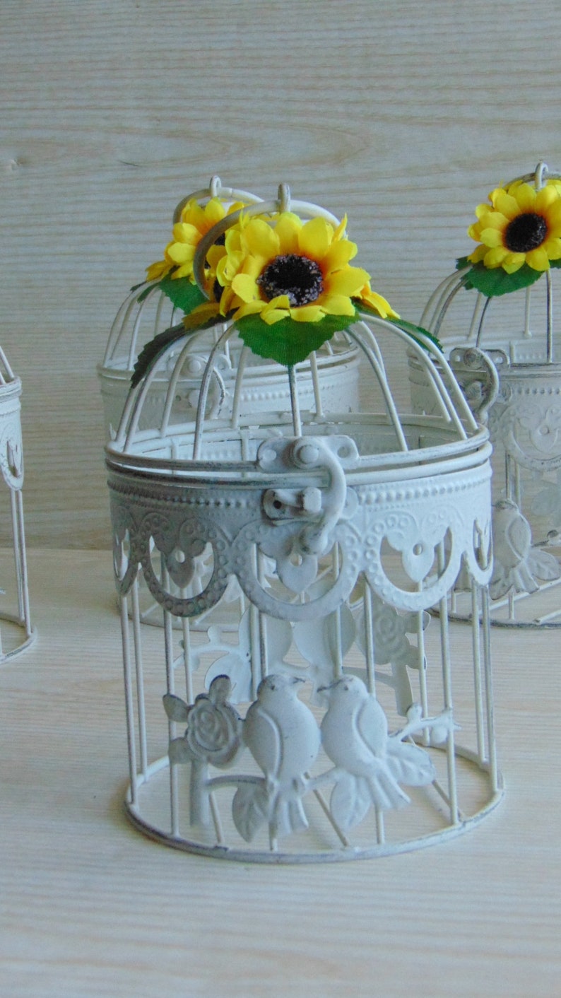 Set of 6 Mini Bird Cages Metal Tealight Candle Holder Etsy