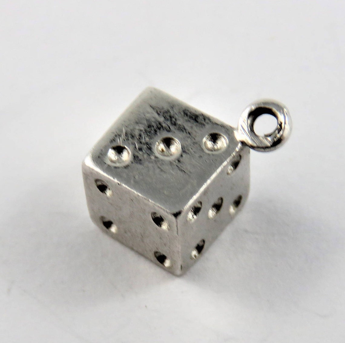Dice Sterling Silver Charm or Pendant. Etsy