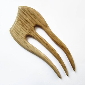 Wooden Hair Fork, hairfork, wood, hair stick wood, 3 prong, hair pin, haarforke, hair pin, haarnadel, peigne cheveux, fourche