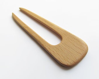 Mini fourchette à cheveux en bois, fourche à cheveux, bois, bois de bâton de cheveux, fourchette à cheveux pour bébé, épingle à cheveux, bois de hêtre, haarforke