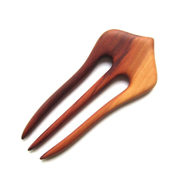 Mini Wooden Hair Fork, hairfork, wood, hair stick wood, hair comb, hair pin, plum wood, haarforke, hair clip