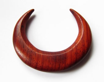 Wooden hair moon, padauk, moon fork, hair stick moon, bun holder, crescent moon, hair moon, haarmond, lune cheveux