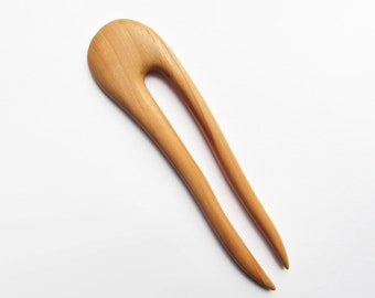 Wooden Hair Fork, hairfork, wood, hair stick wood, apple wood, haarforke, hairstick, haarnadel, haarschmuck.