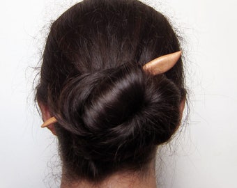 Houten haarstok, haarstok hout, haarstok, haarstok blad, haarspeld hout, haarstok, haarspeld, hout, houten speld, haarschmuck