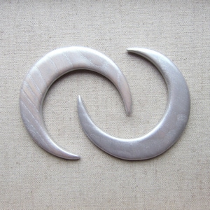 Silver wooden hair moon, moon, fork, bun holder, hair moon, crescent moon, haarmond, apple wood, metalic, silver, prom