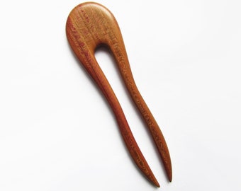 Wooden Hair Fork, hairfork, wood, hair stick wood, 2 prong, hair pin, plum wood, haarforke, hair stick, hair comb, haarnadel