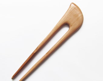 Wooden Hair Fork, hairfork, wood, hair stick wood, apple wood, haarforke, hairstick, haarnadel, haarschmuck