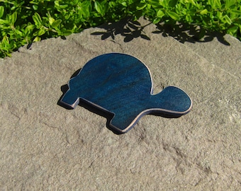 Wooden brooch, turtle brooch, brooch, cherry wood, lucky brooch, brooches, gift