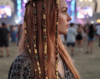 Große 72 Teile Wikinger Haar Set,Spiral Haarspange, Haarspiralen, Haarspiralen, Göttinen Haarperlen, Haarspiralen, Haarspiralen, Haarspiralen, Haarspiralen, Haarspange, Haarspirale, Haarspirale, Haarspirale, Haarschmuck, Haarschmuck