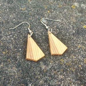 Wooden earrings, natural, ash wood, gift for her, natural earrings, earrings wood, wood earrings