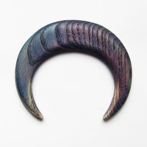 Wooden hair moon fork, crescent moon, fork, bun holder, hair moon, blue, purple, violet, africa, haarmond, lune cheveux