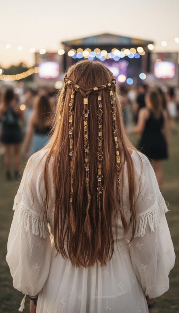 Large 72 Pcs Viking Hair Set,spiral Hair Clip,godess Hair Beads