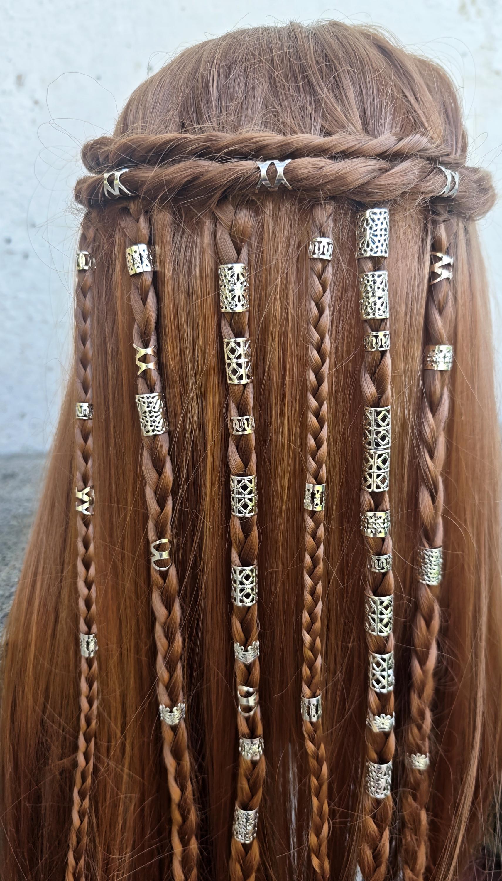 80 Pezzi Di Perline Per Dreadlocks, Anelli Per Intrecciare I Capelli