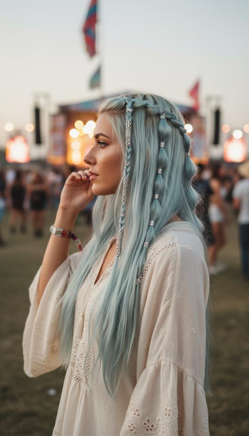 Viking Hair Braid Beads: Silver or Golden Dreadlock Jewelry, Goddess Hair Accessories (30pcs Set + 5-10 pcs free gift)