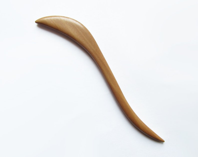 Wooden Hair Stick, hair stick wood, hairstick, hair stick leaf, hair pin wood, hair stick, hair pin, wood, wooden pin, haarschmuck image 2
