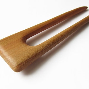 Wooden Hair Fork, hairfork, wood, hair stick, hair fork natural, cherry wood, hair accessories, haarforke, haarnadel
