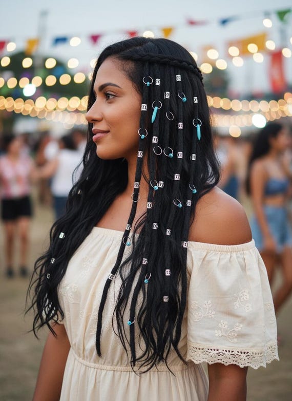 Large 50 Pcs Viking Hair Set,goddess Hair Beads, Silver Golden Braid Locs Accessories  Hair Jewelry, Dread Braid Hair Cuffs Dreadlock Beads - Etsy