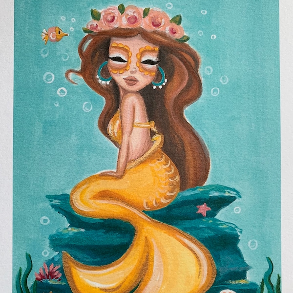 Sunshine Mermaid Print