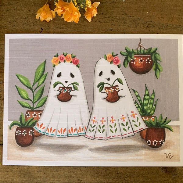 Ghost Besties art print