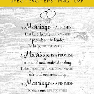 Poesia di matrimonio, per matrimoni, file di taglio immagine, download istantaneo in formato SVG, PNG, eps, per Cricut e silhouette, perfetta per stampe, decalcomanie, cartelli, ecc.