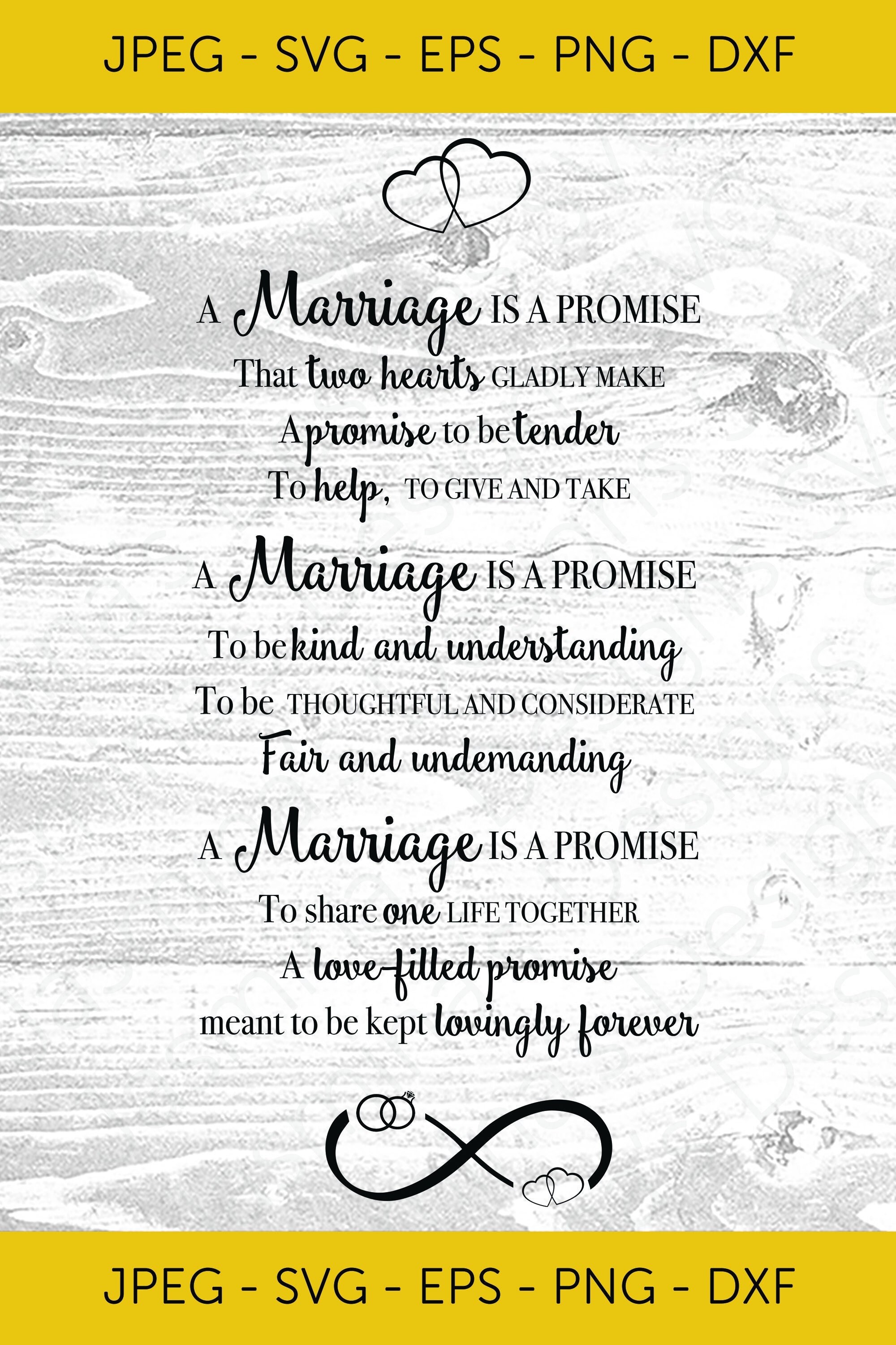 Marriage Poem, for Weddings, Image Cut File, Instant Download SVG, PNG ...
