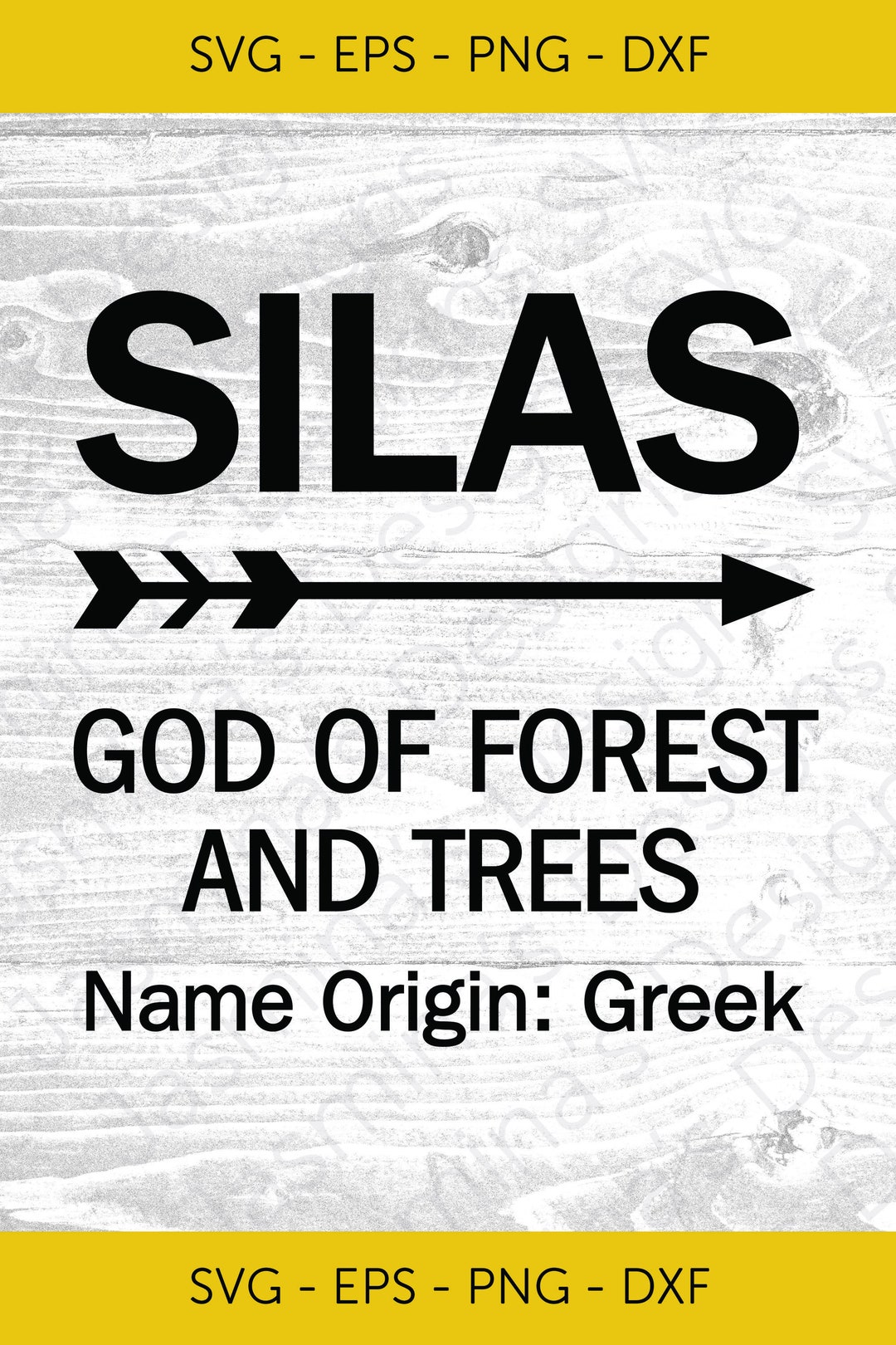 Silas Name Meaning, Digital Download, Image Cut File, for Ironons