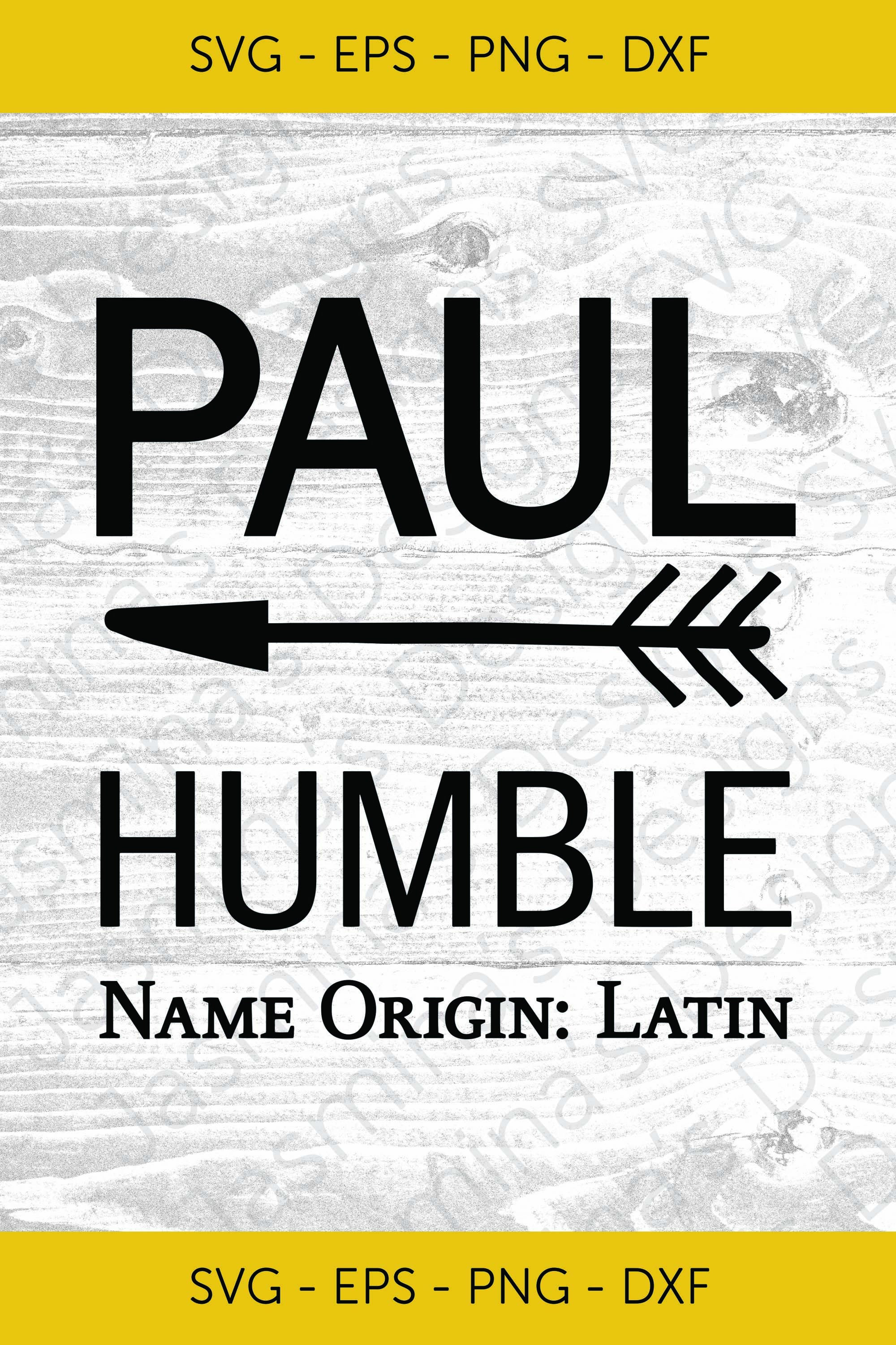 Paul Name Meaning Image Cut File SVG PNG dxf eps for | Etsy